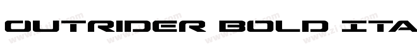 Outrider Bold Itali字体转换
